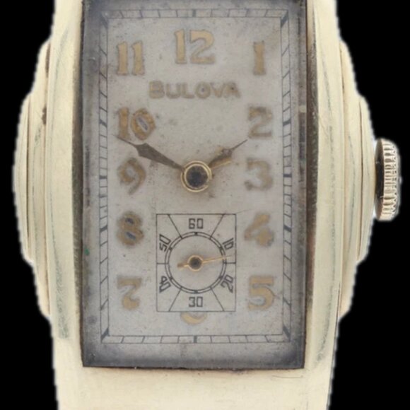 Vintage Bulova Stepped Deco Men's Mechanical Wristwatch 10 AE USA 10k RGP - Picture 4 of 5